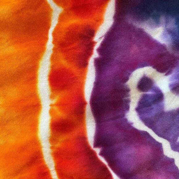 Ice Dyed T-shirt Dress - Ice Dye Hippie Boho - Rainbow Geode (Women's XLarge) - Picture 6 of 10